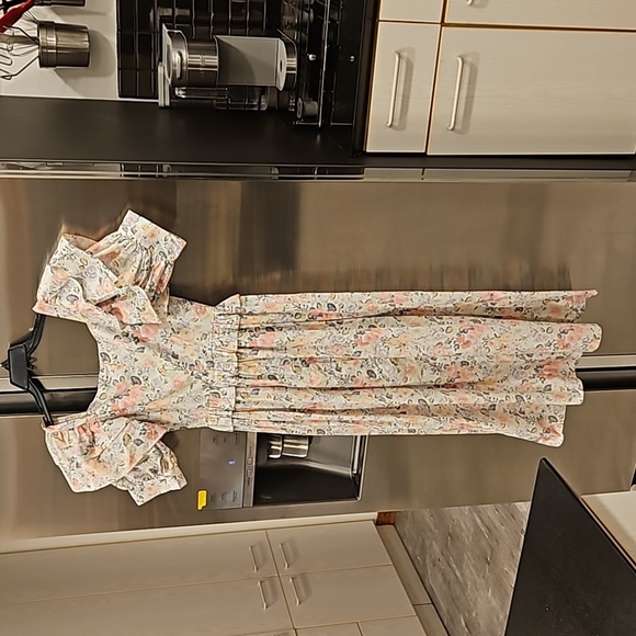 💕LAURA ASHLEY x BATSHEVA💕 Eden Dress ~ Quartet Cream Floral Print 2 NWOT - Picture 13 of 16